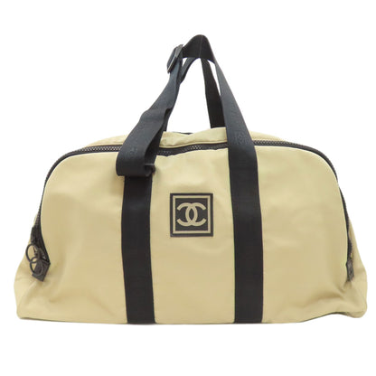 CHANEL Sport Line SilverHardware Boston bag Nylon canvas Ladies [Used]