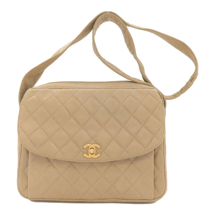 CHANEL Matelasse GoldHardware Shoulder Bag Lambskin Ladies [Used]