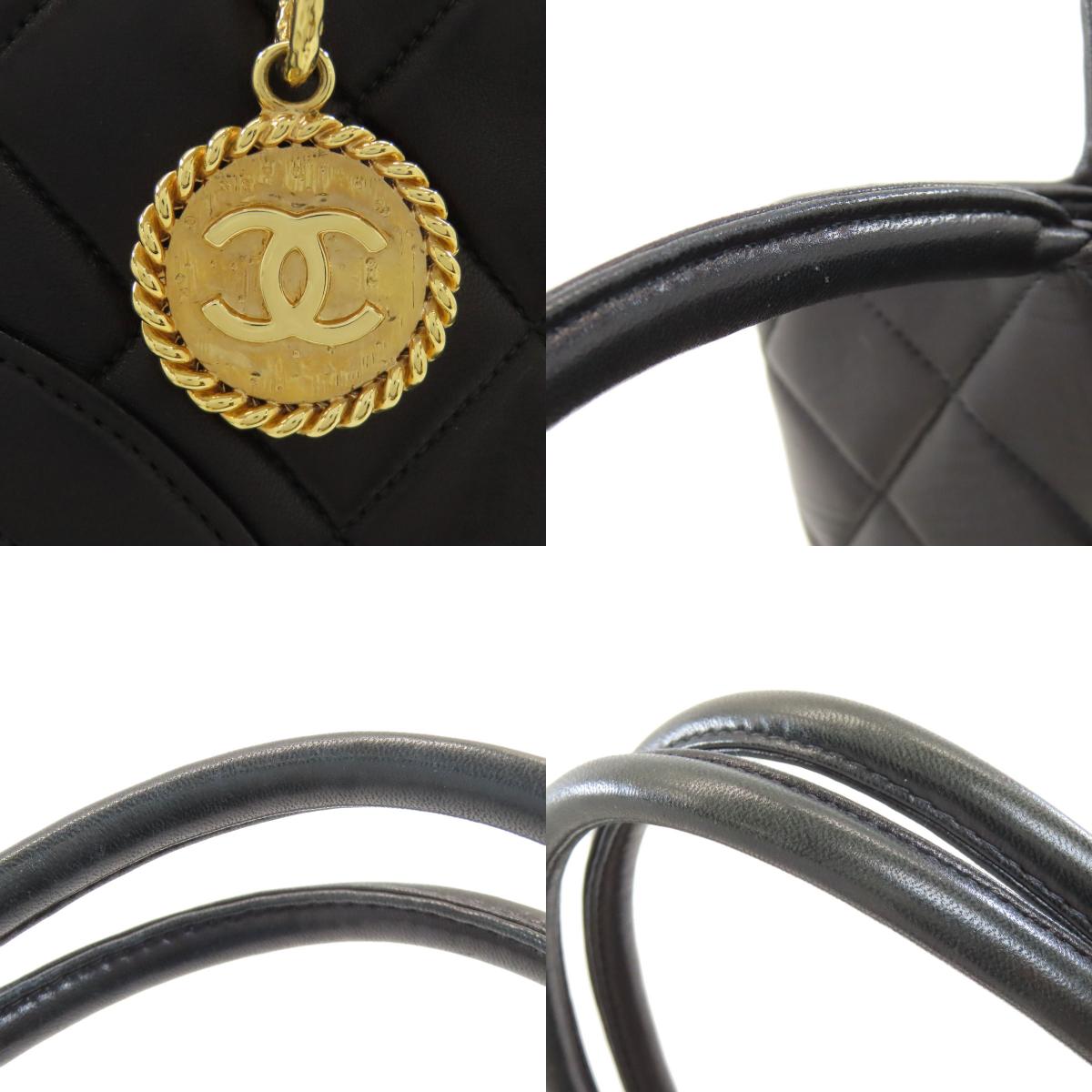 CHANEL Medallion GoldHardware Tote Bag Lambskin Ladies [Used]