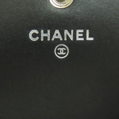 CHANEL Chevron Matelasse SilverHardware Long wallet (with coin pocket) Calf Ladies [Used]