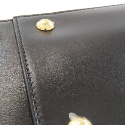 FENDI logo Handbag Leather Ladies [Used]