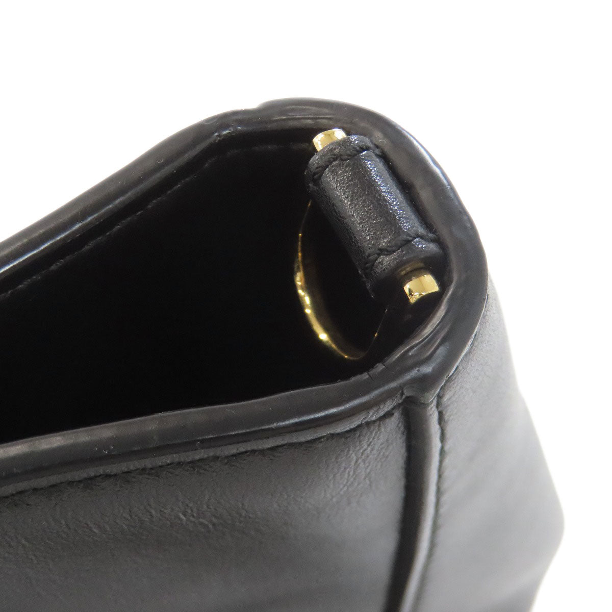 FENDI logo Handbag Leather Ladies [Used]