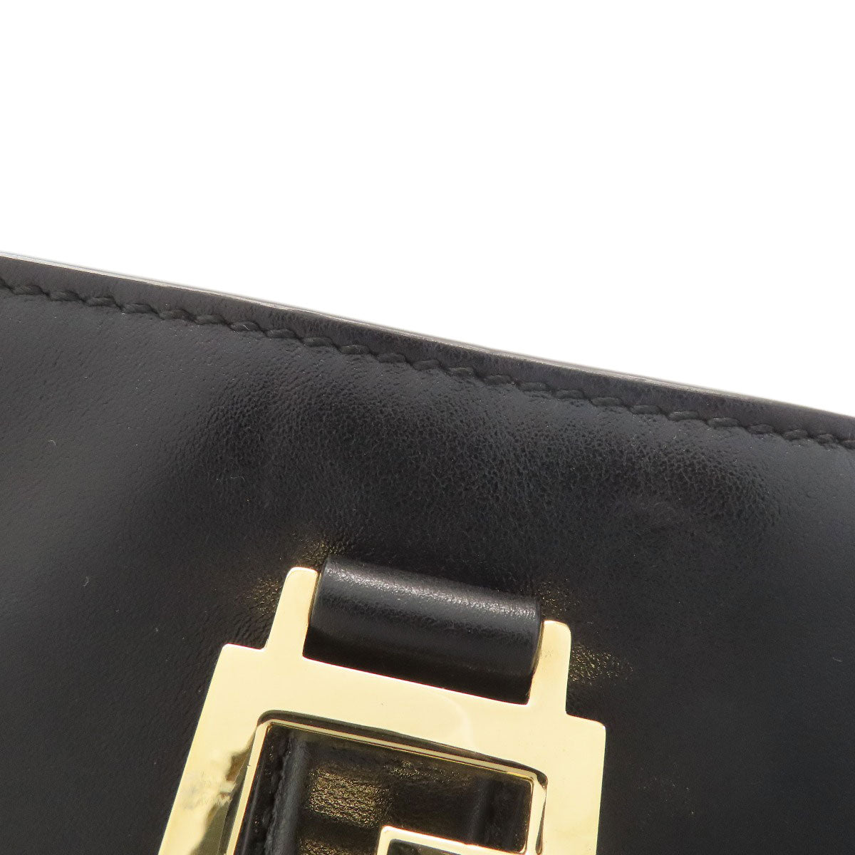 FENDI logo Handbag Leather Ladies [Used]