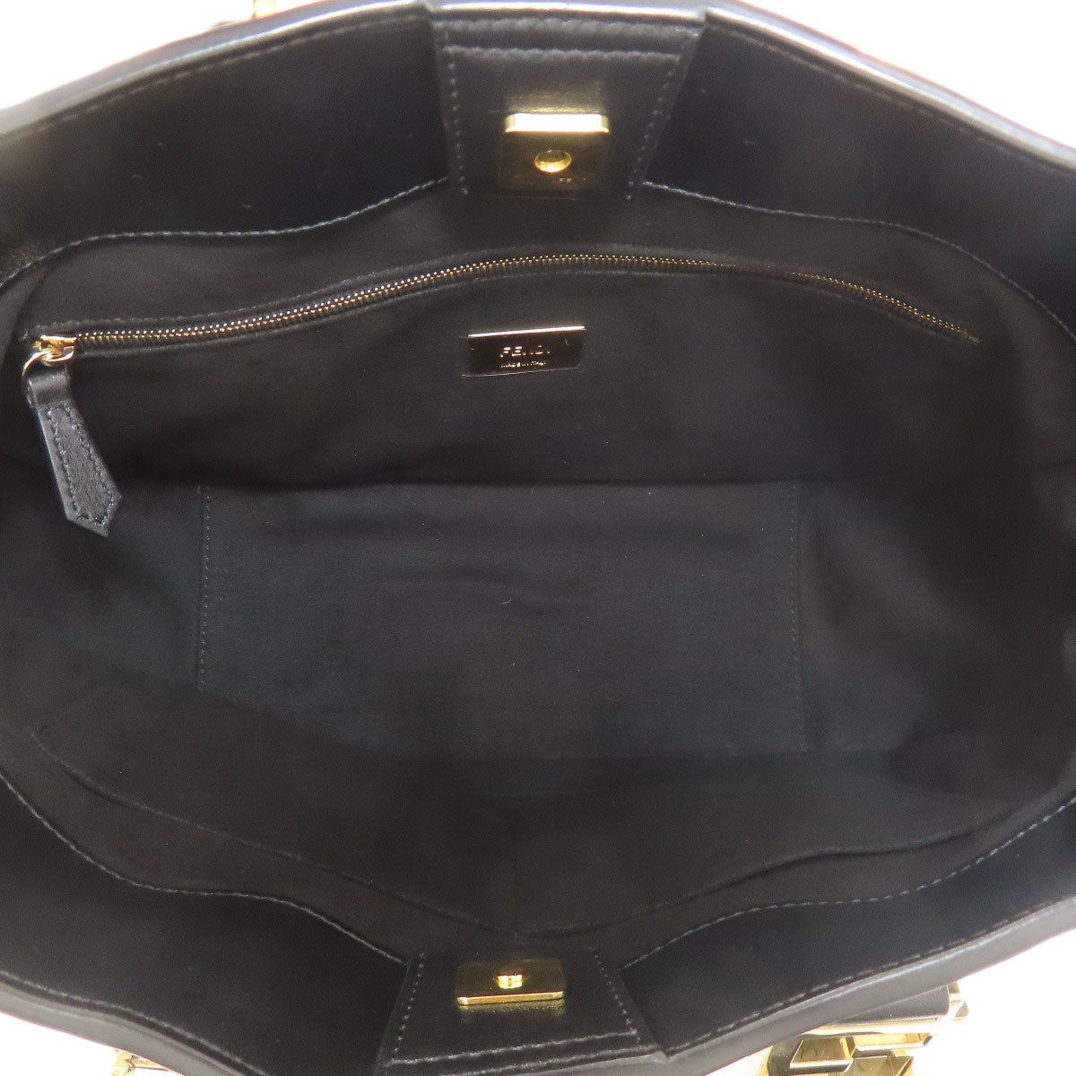 FENDI logo Handbag Leather Ladies [Used]