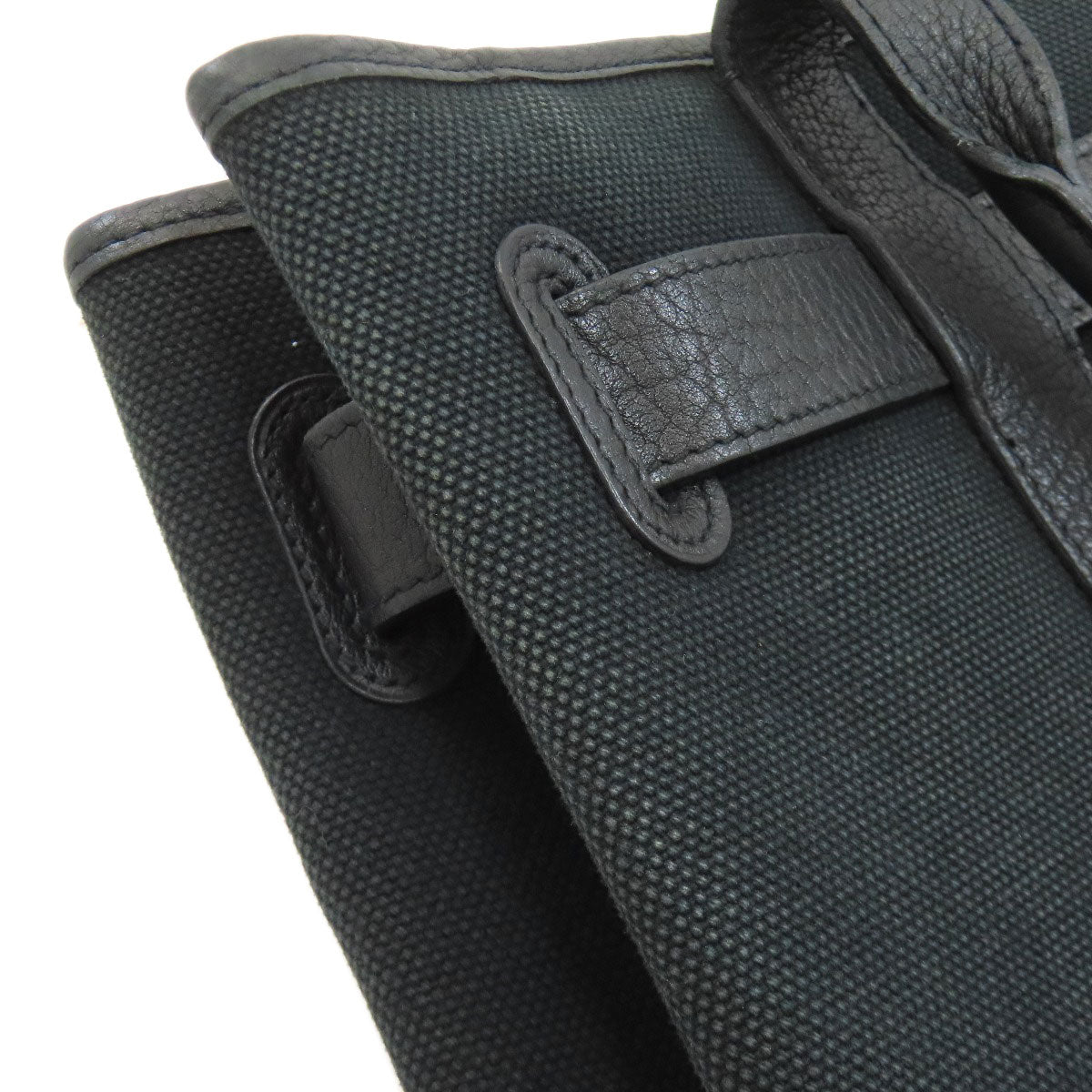 HERMES Petite Ceinture PM SilverHardware Handbag Canvas Ladies [Used]