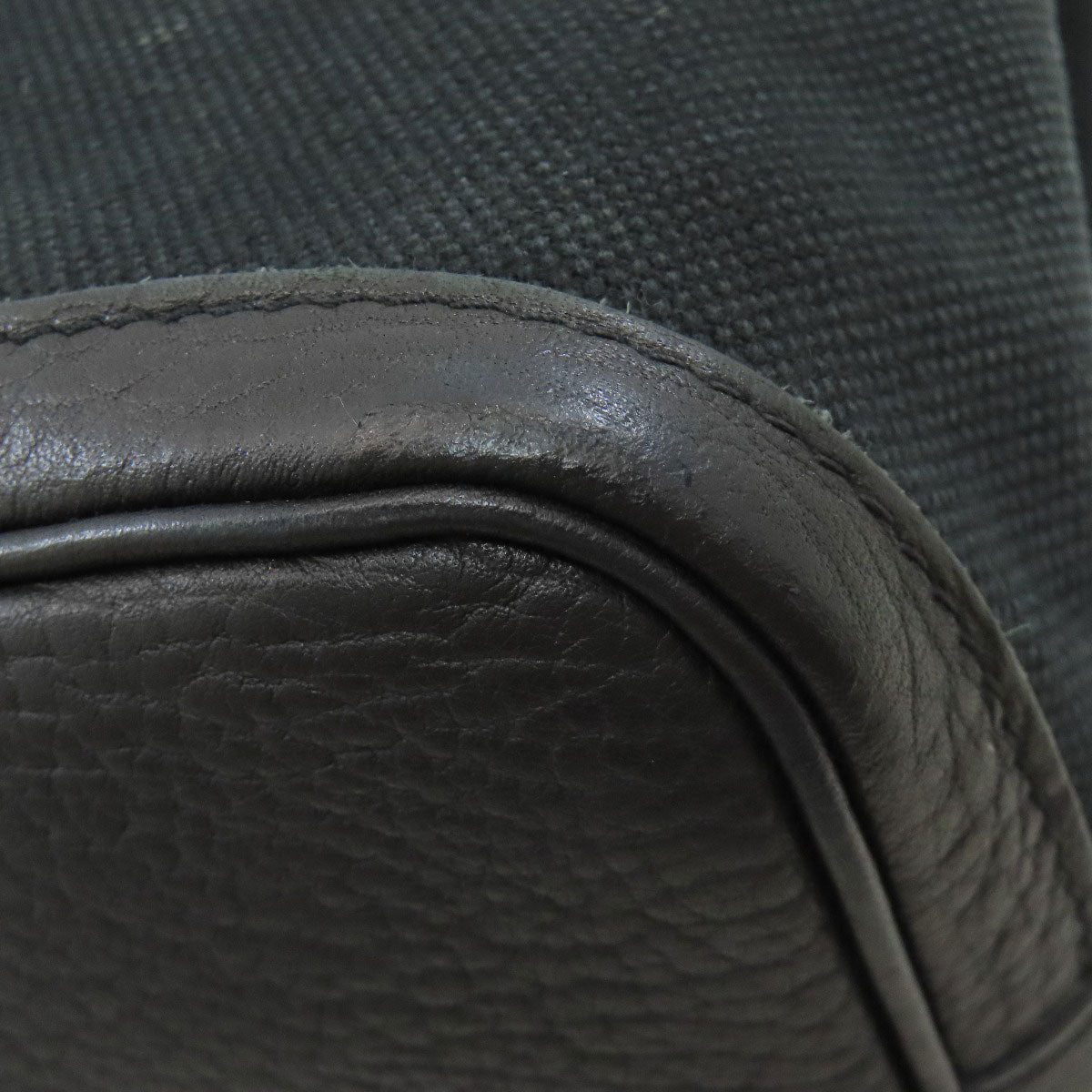 HERMES Petite Ceinture PM SilverHardware Handbag Canvas Ladies [Used]