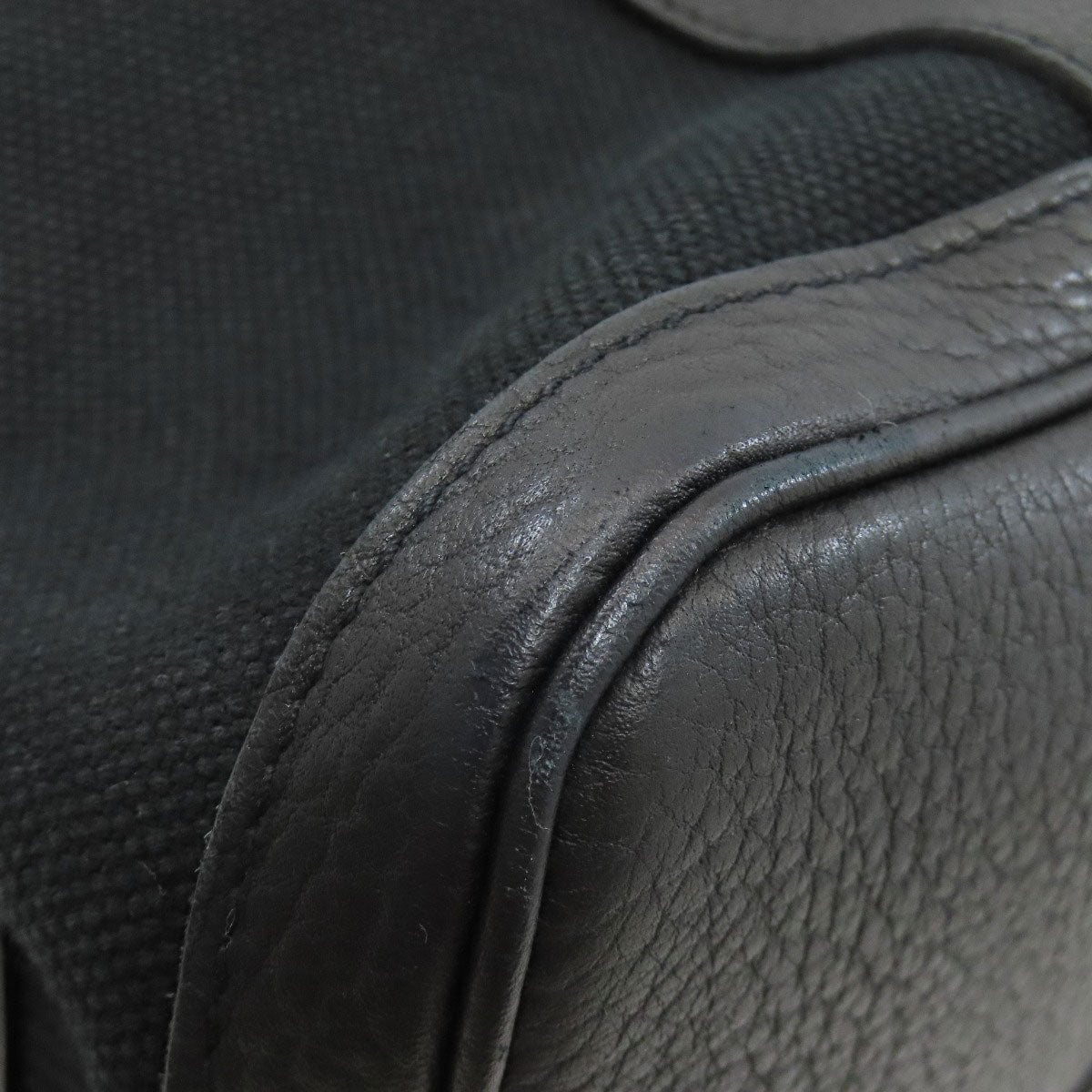 HERMES Petite Ceinture PM SilverHardware Handbag Canvas Ladies [Used]