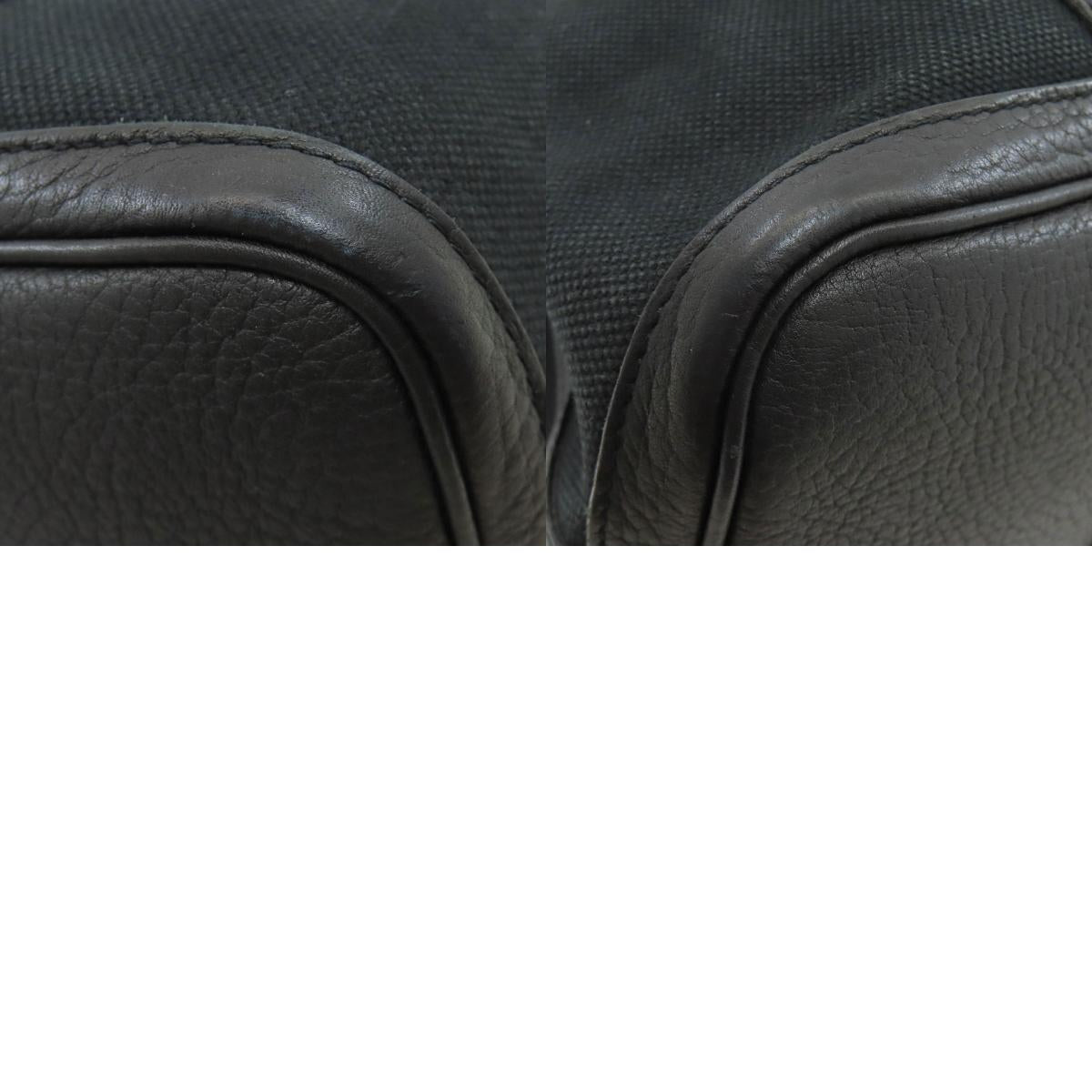 HERMES Petite Ceinture PM SilverHardware Handbag Canvas Ladies [Used]