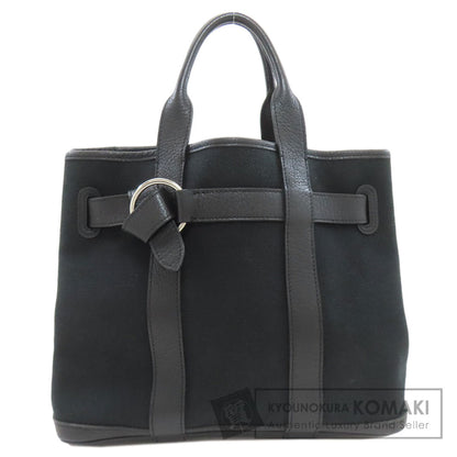 HERMES Petite Ceinture PM SilverHardware Handbag Canvas Ladies [Used]