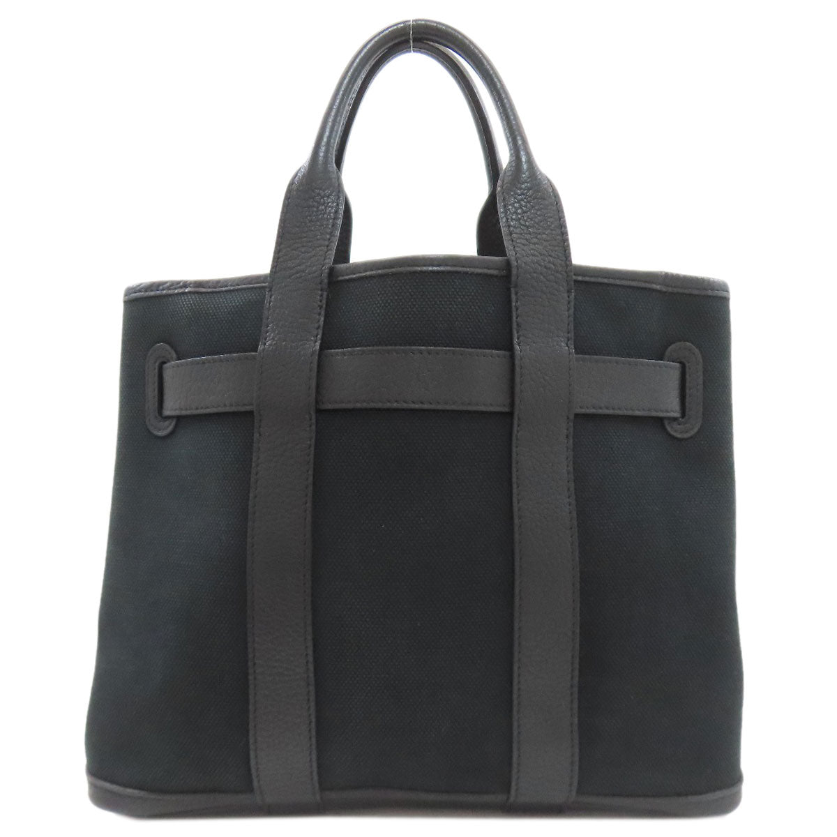 HERMES Petite Ceinture PM SilverHardware Handbag Canvas Ladies [Used]