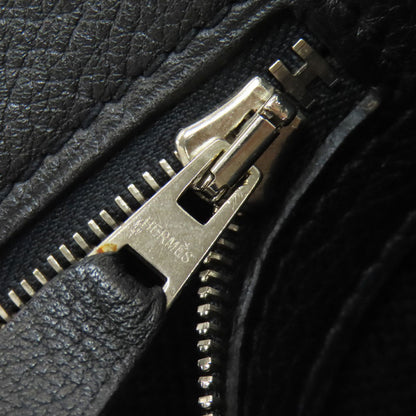 HERMES Petite Ceinture PM SilverHardware Handbag Canvas Ladies [Used]