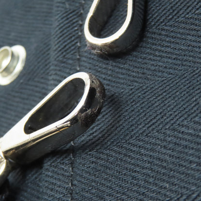 HERMES Valparaiso Long MM SilverHardware Handbag Canvas Ladies [Used]