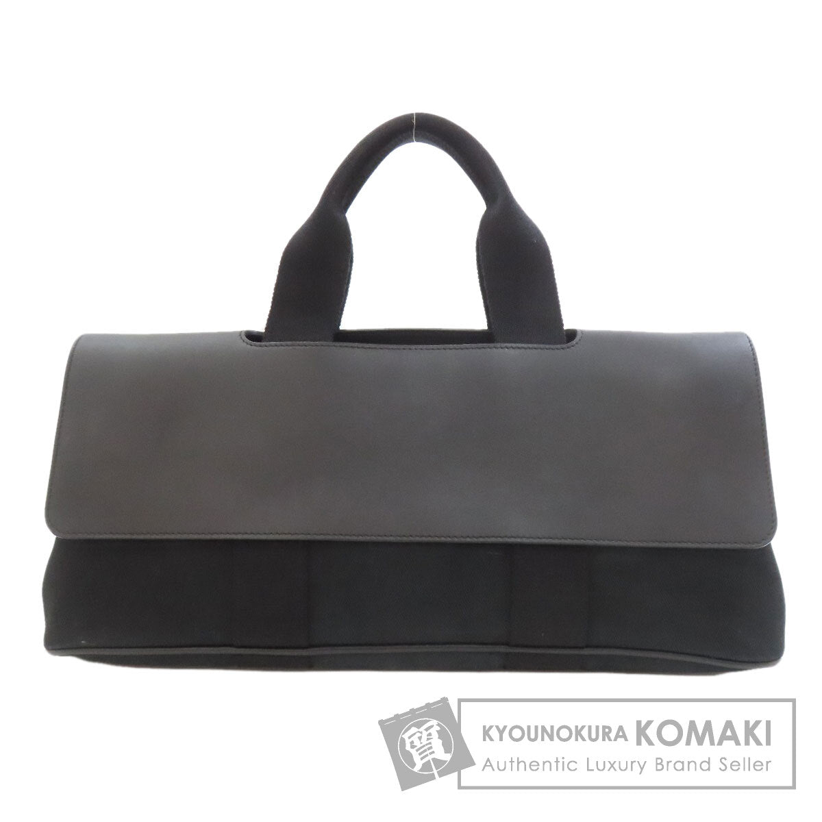 HERMES Valparaiso Long MM SilverHardware Handbag Canvas Ladies [Used]