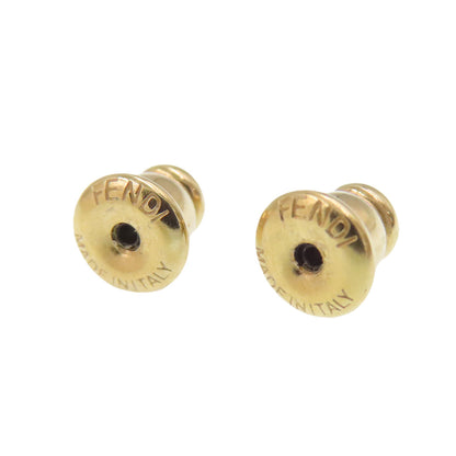FENDI F is Fendi Rhinestone earring Metal Ladies [Used]
