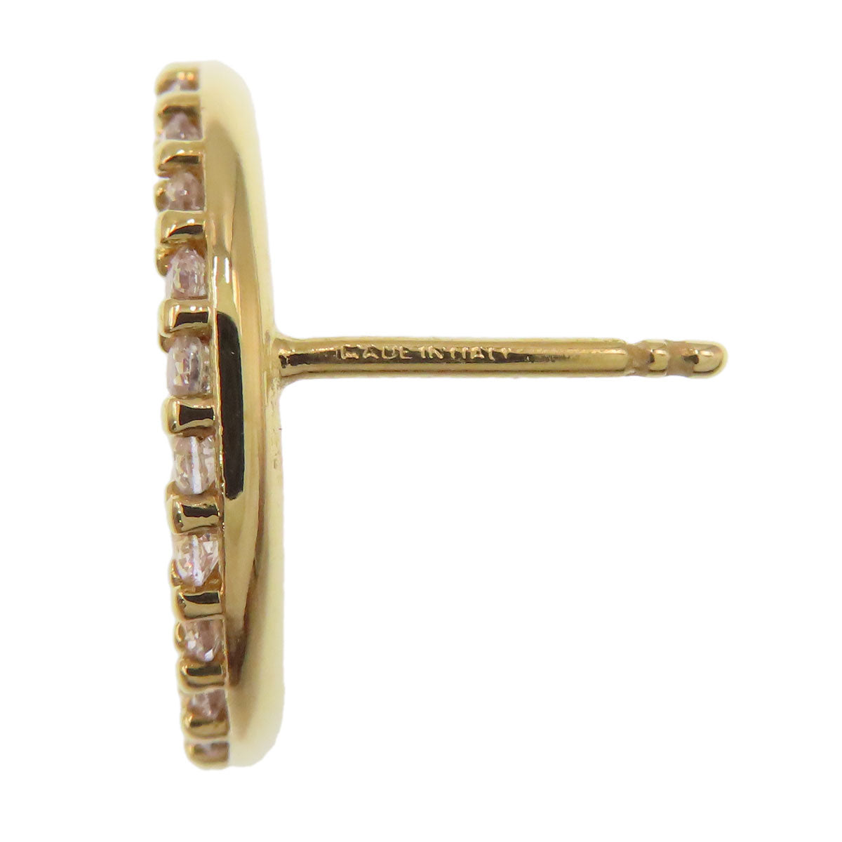 FENDI F is Fendi Rhinestone earring Metal Ladies [Used]