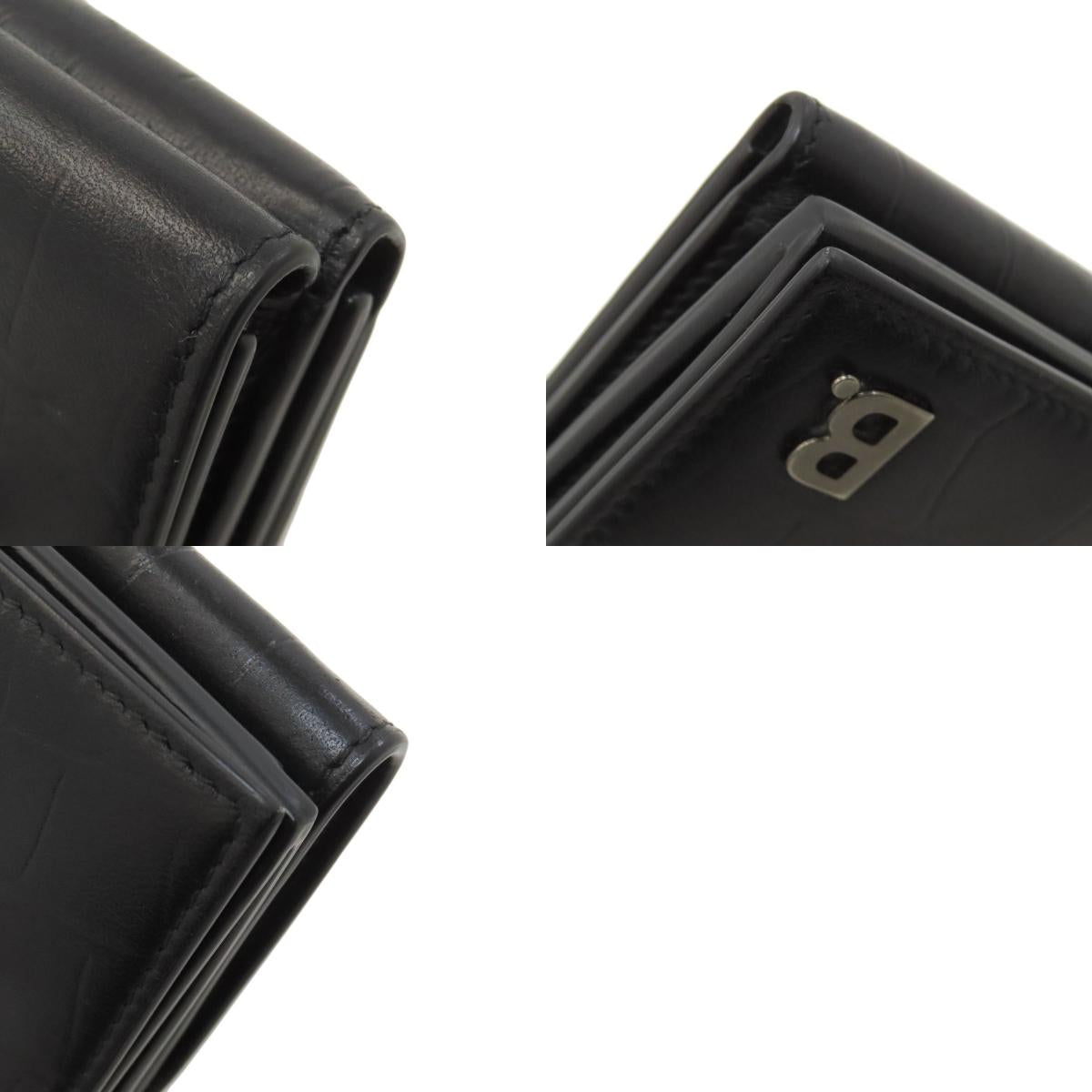 BALENCIAGA Compact Wallet Logo Bifold Wallet with Coin Pocket Leather Ladies [Used]
