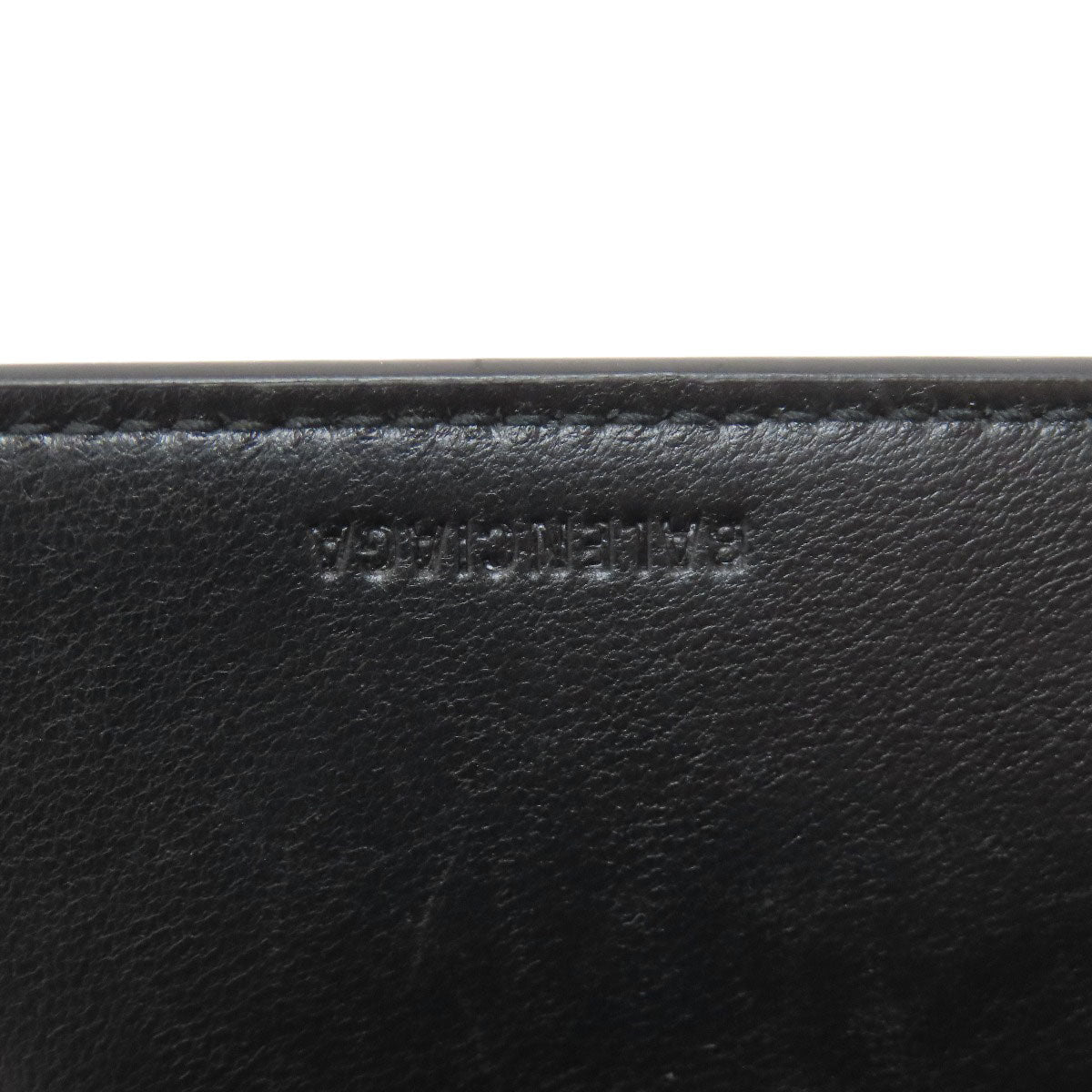 BALENCIAGA Compact Wallet Logo Bifold Wallet with Coin Pocket Leather Ladies [Used]