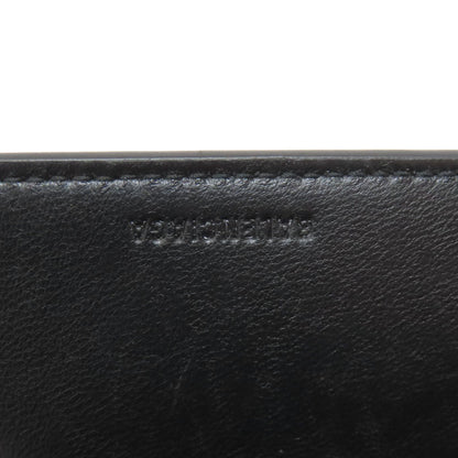 BALENCIAGA Compact Wallet Logo Bifold Wallet with Coin Pocket Leather Ladies [Used]
