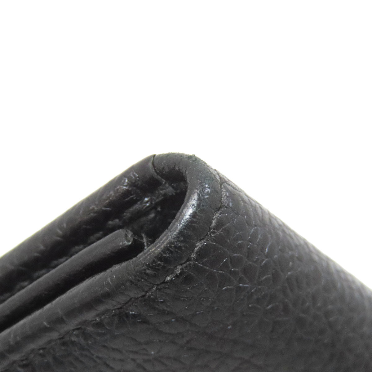 BVLGARI logo Card Case Leather Ladies [Used]