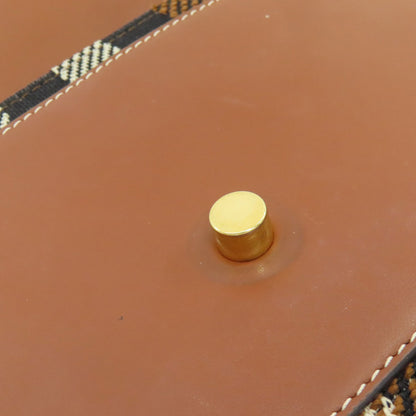 BURBERRY Checkpattern Shoulder Bag Canvas LeatherLadies [Used]