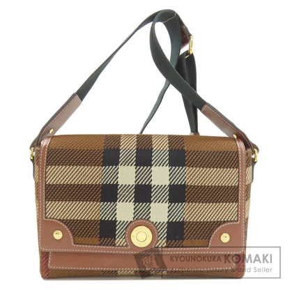 BURBERRY Checkpattern Shoulder Bag Canvas LeatherLadies [Used]