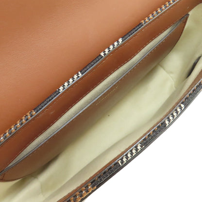 BURBERRY Checkpattern Shoulder Bag Canvas LeatherLadies [Used]