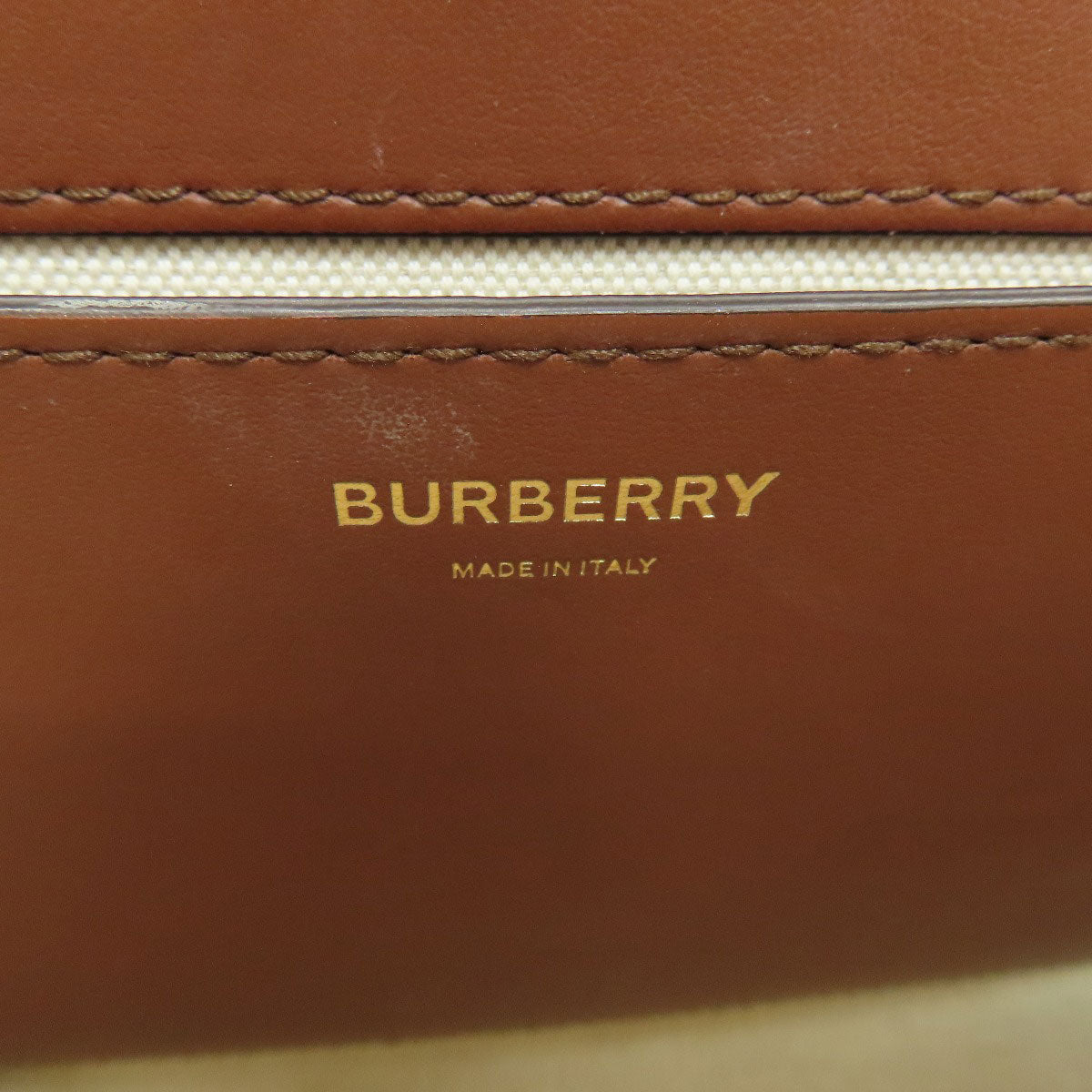 BURBERRY Checkpattern Shoulder Bag Canvas LeatherLadies [Used]