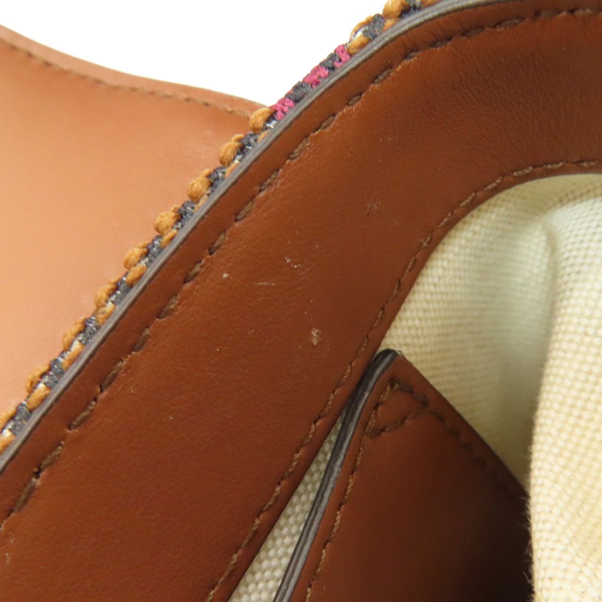 BURBERRY Checkpattern Shoulder Bag Canvas LeatherLadies [Used]