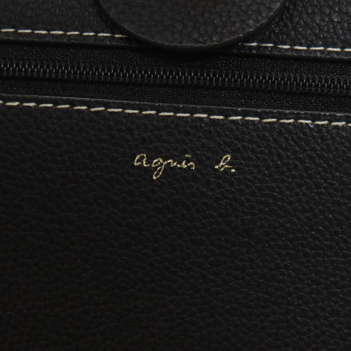 agnes b. logo Tote Bag Leather Ladies [Used]