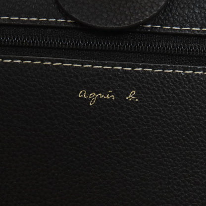agnes b. logo Tote Bag Leather Ladies [Used]