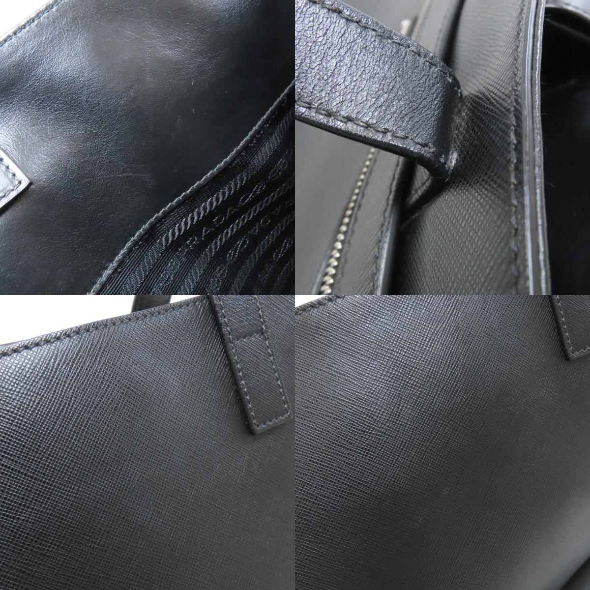 PRADA Logo Hardware Tote Bag Safiano Ladies [Used]
