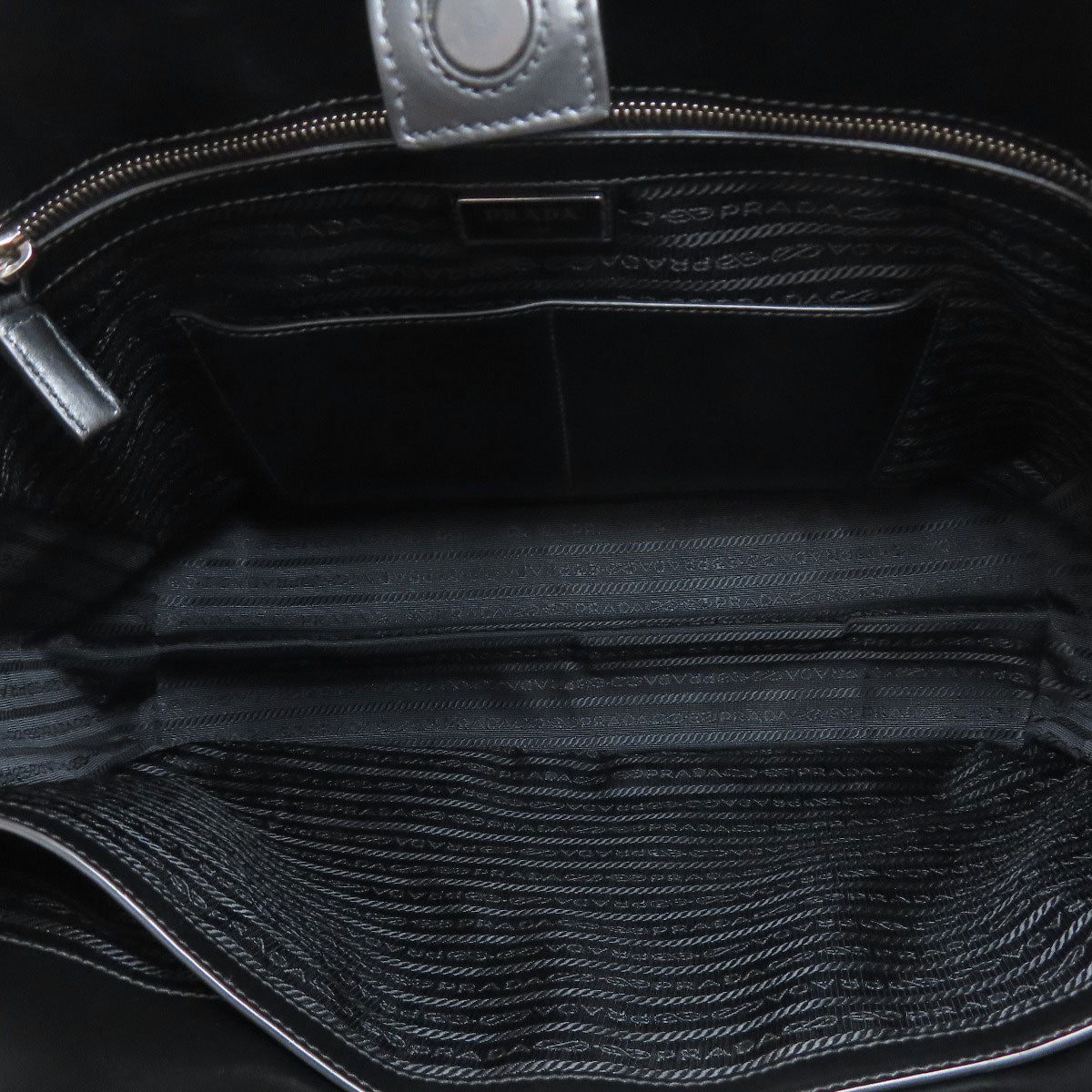 PRADA Logo Hardware Tote Bag Safiano Ladies [Used]