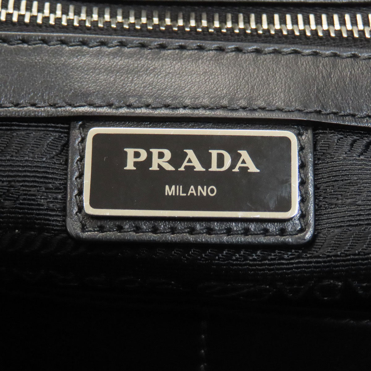 PRADA Logo Hardware Tote Bag Safiano Ladies [Used]