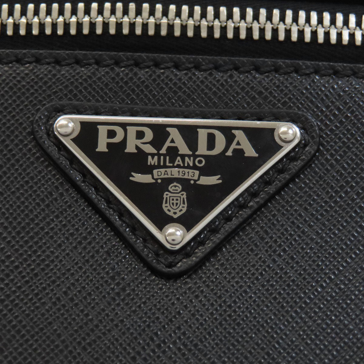 PRADA Logo Hardware Tote Bag Safiano Ladies [Used]