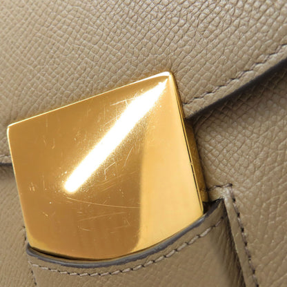 CELINE logo Shoulder Bag Leather Ladies [Used]