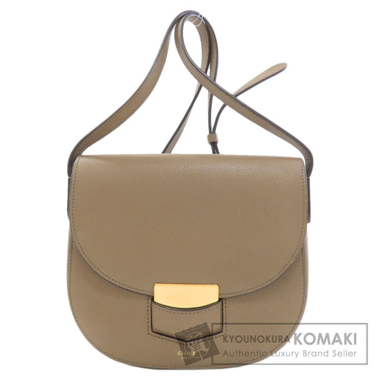 CELINE logo Shoulder Bag Leather Ladies [Used]