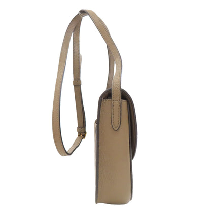 CELINE logo Shoulder Bag Leather Ladies [Used]