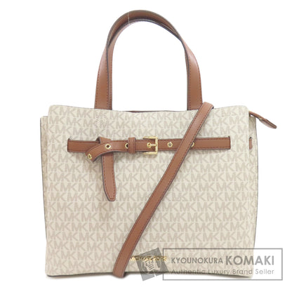 Michael Kors Emilia MK Signature 2WAY Handbag PVC Ladies [Used]