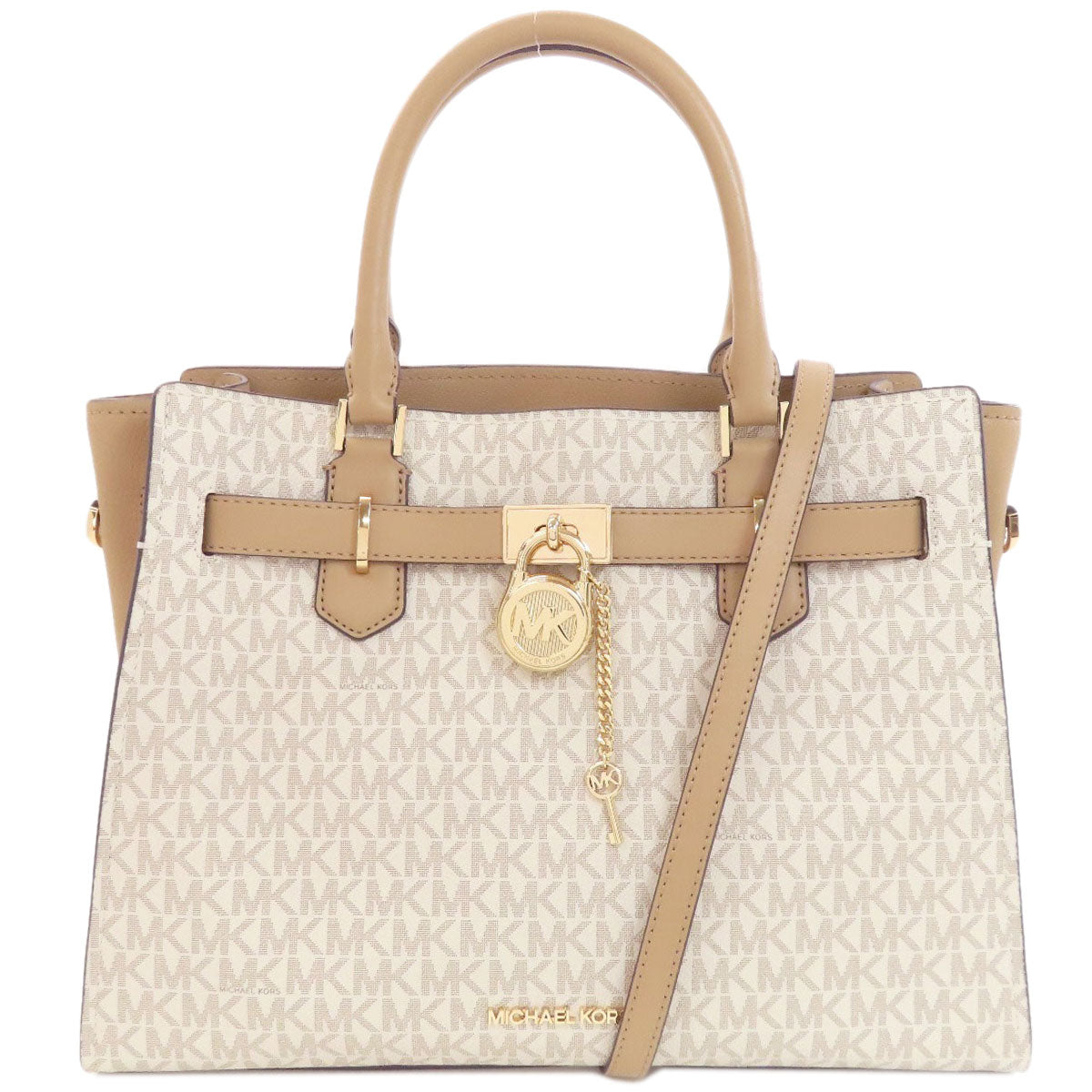 Michael Kors Hamilton MK Signature 2WAY Handbag PVC Ladies [Used]