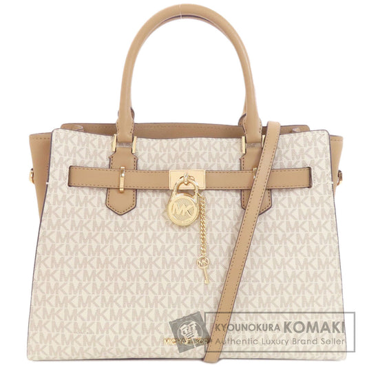 Michael Kors Hamilton MK Signature 2WAY Handbag PVC Ladies [Used]