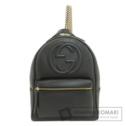 GUCCI 536192 Soho Interlocking G Backpack Â· Daypack Calf Ladies [Used]