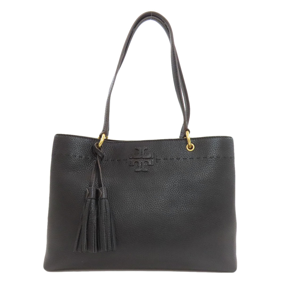 Tory Burch logo Tote Bag Leather Ladies [Used]