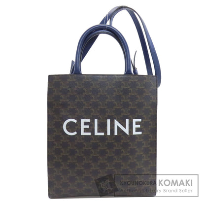 CELINE Vertical Cabas Triomphe 2WAY Handbag PVC Ladies [Used]