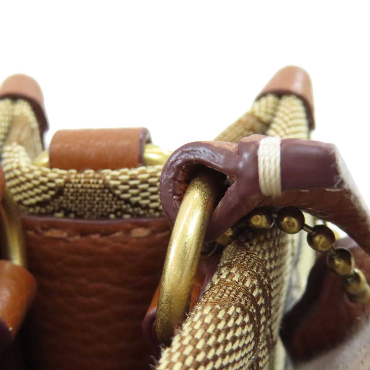 COACH CM198 Mickey collaboration signature 2-way Handbag Canvas LeatherLadies [Used]