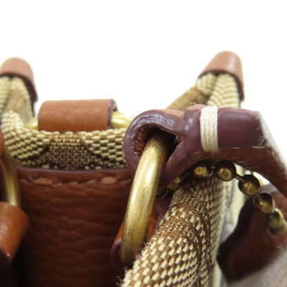 COACH CM198 Mickey collaboration signature 2-way Handbag Canvas LeatherLadies [Used]