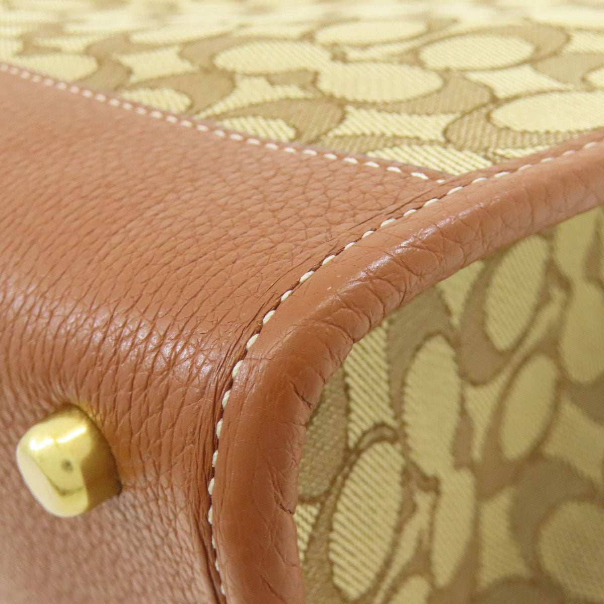 COACH CM198 Mickey collaboration signature 2-way Handbag Canvas LeatherLadies [Used]