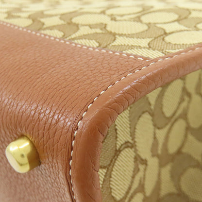 COACH CM198 Mickey collaboration signature 2-way Handbag Canvas LeatherLadies [Used]