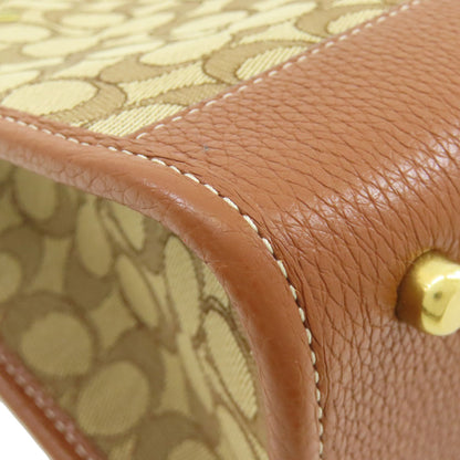 COACH CM198 Mickey collaboration signature 2-way Handbag Canvas LeatherLadies [Used]