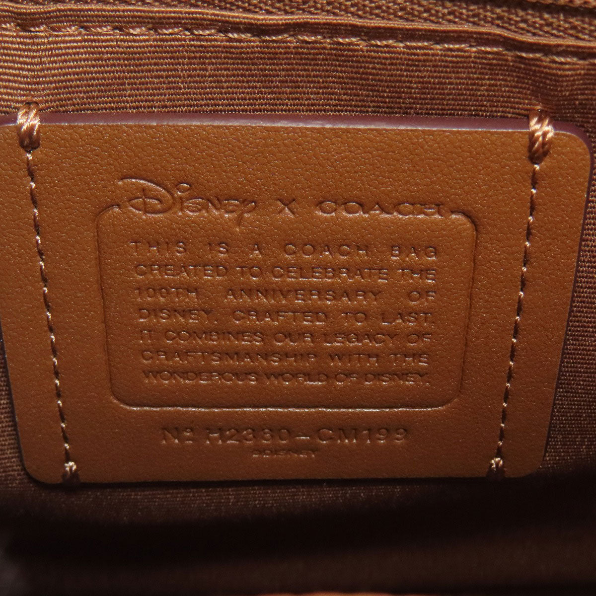 COACH CM198 Mickey collaboration signature 2-way Handbag Canvas LeatherLadies [Used]