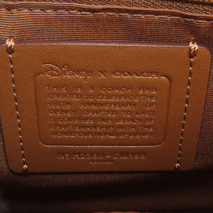 COACH CM198 Mickey collaboration signature 2-way Handbag Canvas LeatherLadies [Used]